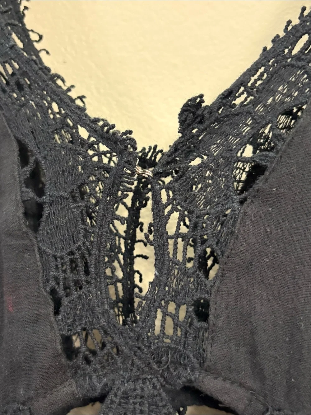 FP One Free People Ilektra Slip mini Dress women’s L black whimsigoth fairycore